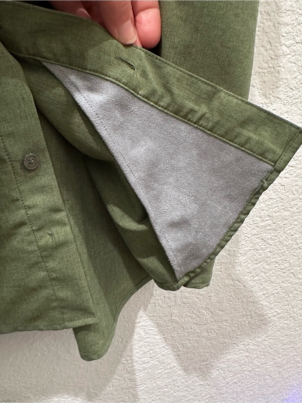 Orvis Classic Collection Mens Large Olive Green Short Sleeve Button Down Shirt - Picture 4 of 5